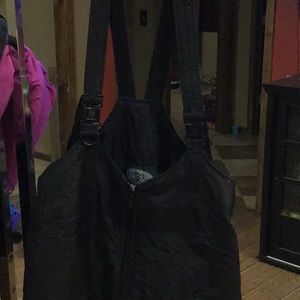 Youth XL black ski bibs